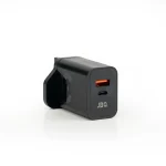 JBQ 30W Fast Charger Travel Adapter, QC 3.0 & PD Dual Port Wall Charger with USB-C to USB-C Cable (HC-30W)