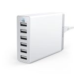 ANKER 130W GaN Charger Station White, 6-Port USB Fast Charging Hub (4 USB-C + 2 USB-A), Desktop Charging Dock A2155P11