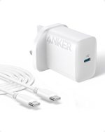 Anker 20W USB-C Fast Charger with 1.5m USB-C Cable, Power Delivery Wall Charger (B2347K21)