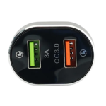 JBQ 6.5A Dual USB Car Charger QC 3.0 Fast Charge with Lightning Cable for iPhone & iPad (C-65) - Image 3