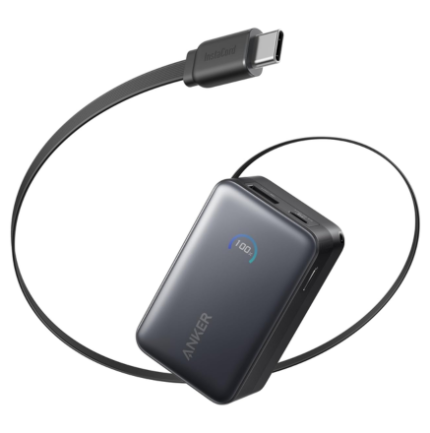 Anker Nano Power Bank 10000mAh 45W USB-C Retractable Cable (A1638H11)
