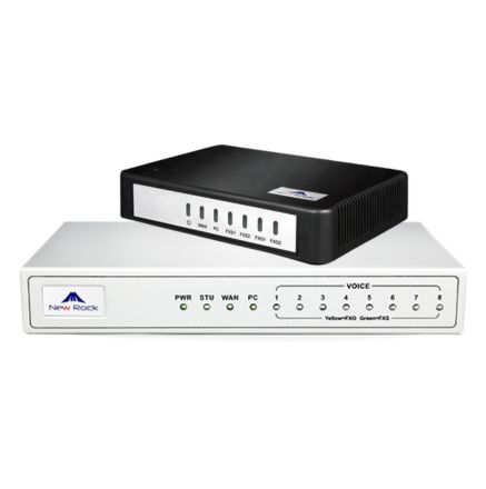 141 New Rock HX4E / MX8A VoIP Gateway | SIP FXS/FXO Analog Voice Gateway for IP PBX and PSTN - Image 1