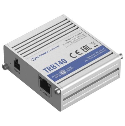 142 Teltonika TRB140 Industrial LTE Cat 4 Gateway, Gigabit Ethernet, Rugged Mini IoT Router, VPN, Modbus, 9–30V DC, - Image 1