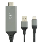 JBQ 4K USB-C to HDMI Cable with Charging Port, Plug & Play HDTV Adapter Cable, HDCP Compliant, (MHT-T88)