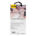 JBQ 3-in-1 Fast Charging Cable 1.5M ? USB-A to Type-C & Dual Lightning, Data Sync, Braided Nylon | (DT-U33) (L-L-C) - Image 3