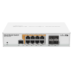 MikroTik CRS112-8P-4S-IN Cloud Router Switch | 8x Gigabit PoE Ports + 4x SFP | Managed Layer 3 Switch | RouterOS L5 (with PoE out)