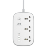 JBQ Wi-Fi Smart Power Strip 3 AC Outlets + 4 USB Ports, 30W Fast Charging, App Control, Surge Protection (SCW-3451)