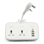 JBQ 2500W Universal Power Socket with 1 PD, QC 3.0 & 2 Auto-ID USB Ports [SC-2413] - Image 5