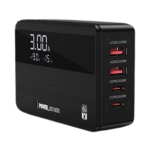 JBQ 65W PD QC4+ Fast Desktop Charger with LED Display, 4-Port USB-C & USB-A Charging Station (A4808Q)