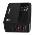 JBQ 65W PD QC4+ Fast Desktop Charger with LED Display, 4-Port USB-C & USB-A Charging Station (A4808Q) - Image 2