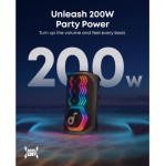 Soundcore Rave 3S Bluetooth Party Speaker 200W with LED Lights & Wireless Mics (A31A3021) - Image 3