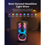 Soundcore Rave 3S Bluetooth Party Speaker 200W with LED Lights & Wireless Mics (A31A3021) - Image 5