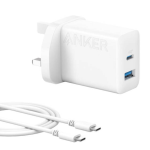 Anker 20W Dual-Port Fast Charger USB-C Cable | USB-C + USB-A Wall Adapter (B2348K21)