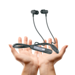 JBQ Wireless Neckband Earphones B756002 | Magnetic In-Ear Bluetooth Headphones, Lightweight, Noise Isolation, Black - Image 2