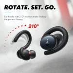 Soundcore Sport X10 True Wireless Workout Earbuds (A396), ANC, Rotatable Ear Hooks, IPX7 Waterproof, Bluetooth 5.2