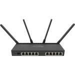 MikroTik RB4011iGS+5HacQ2HnD-IN Dual-Band WiFi Router, 10x Gigabit Ports, SFP+, AC Wave2