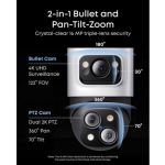 Eufy Security S4 PoE Bullet-PTZ CCTV Camera Add-On, 4K AI Tracking, 360° Pan & Zoom, Night Vision, IP67 Outdoor - Image 2
