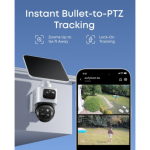 eufyCam S4 2-Cam Kit 4K Solar Wireless Security Camera with Triple Lens PTZ and AI Tracking (E81723W1) - Image 4
