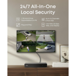 Eufy NVR Security System E40 4K PoE CCTV Kit, 8-Channel NVR, AI Detection, Color Night Vision, 2TB HDD, IP67 Outdoor Cameras - Image 3
