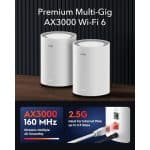 Cudy M3000 AX3000 Wi-Fi 6 Mesh Router | 2.5G WAN | Whole Home Coverage | 1-Pack - Image 3