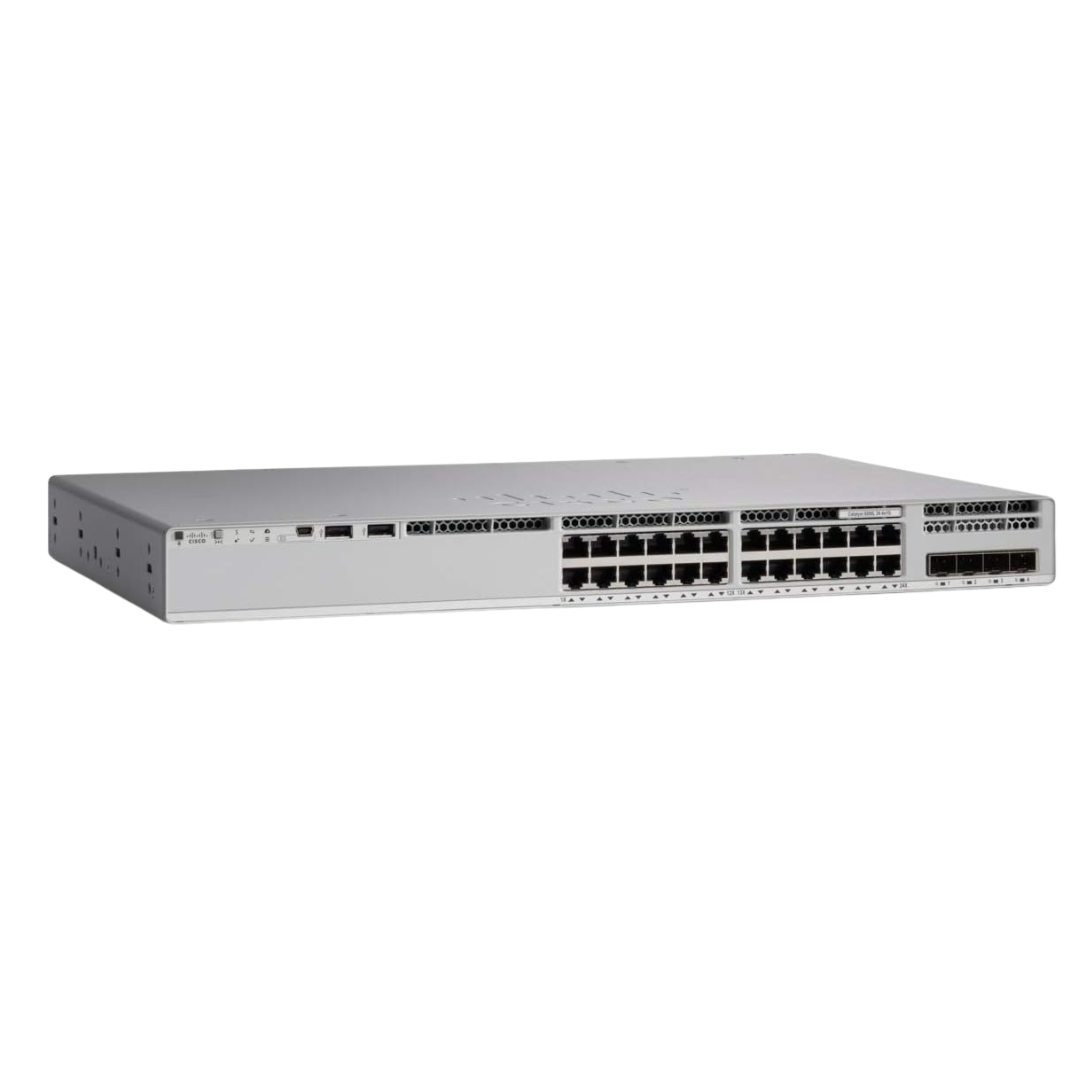 329 Cisco Catalyst C9200L-24T-4G-E 24-Port Gigabit Ethernet Managed Switch with 4x 1G SFP Uplinks, Network Essentials - Image 1