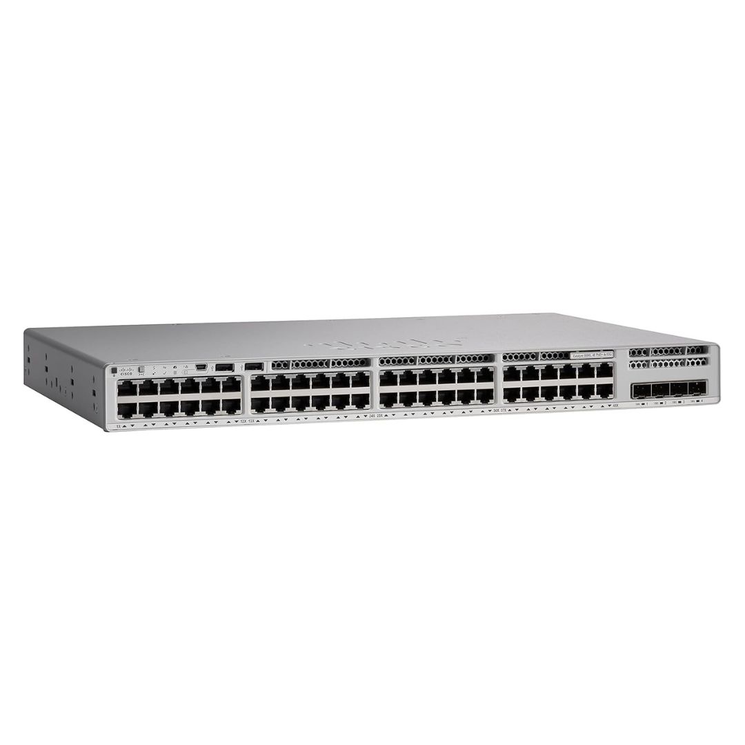 332 Cisco C9200L-48P-4G-E Catalyst 9200L 48-Port PoE+ Gigabit Managed Switch with 4x1G SFP Uplinks, Network Essentials - Image 1